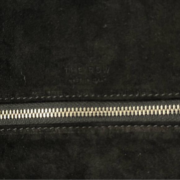 The Row Bindle Pleated Silk-organza Shoulder Bag in Black Suede inside Knot Top - Picture 11 of 14